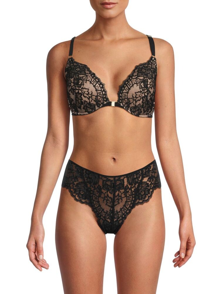 

Кружевной бюстгальтер Belle Fleur пуш-ап Wolford, черный
