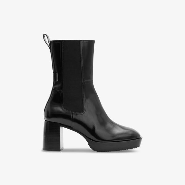 

Кожаные ботильоны Lottie на квадратном каблуке Allsaints, черный