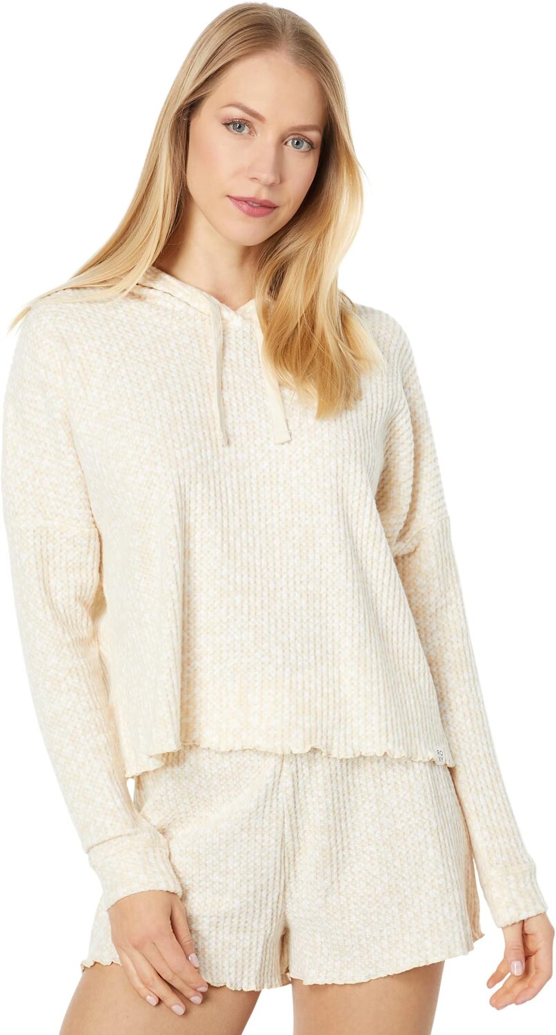 

Толстовка Roxy Twilight Mood Cozy Cropped Knit Top, цвет Tapioca Animalia Dots