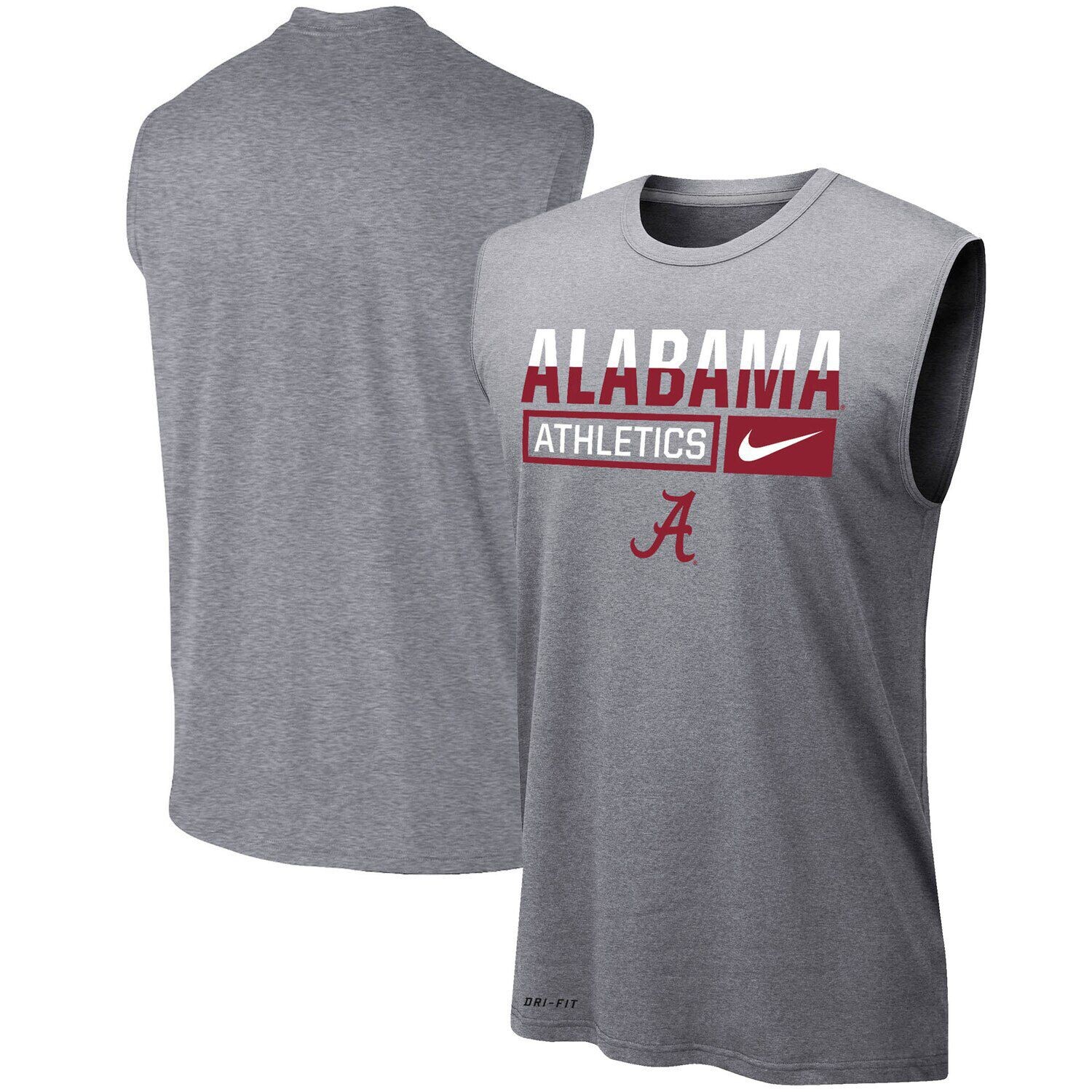 

Мужская майка Nike Heathered Grey Alabama Crimson Tide Wordmark Drop Legend Performance