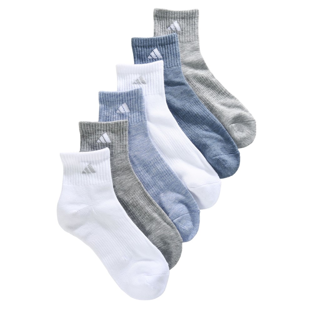Набор из 6 женских спортивных носков с мягкой подкладкой Adidas, мультиколор подарочный набор женских спортивных высоких носков 6 штук