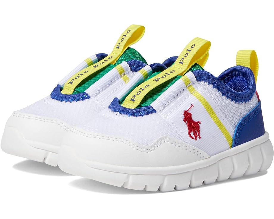 

Кроссовки Polo Ralph Lauren Barnes Athletic, цвет White Synthetic Mesh/Multi/Red Pony Player