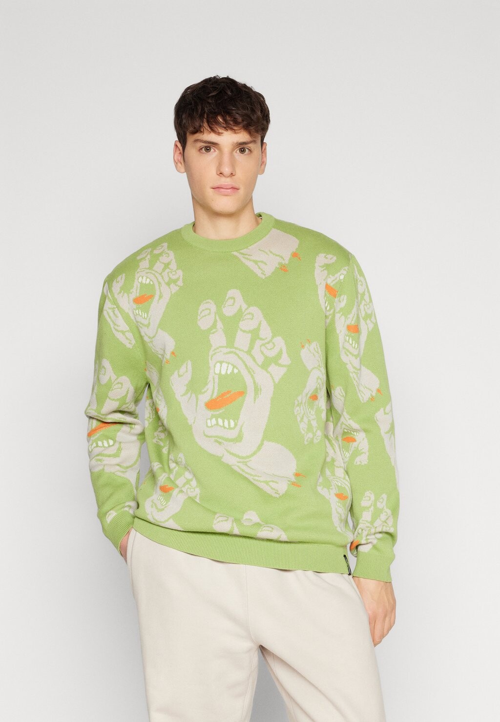 

Свитер Hands All Over Crew Unisex Santa Cruz, цвет apple