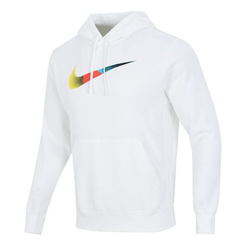 

Толстовка Men's Nike Nsw Bb Po Hdy Swsh Brnd Riff Contrasting Colors Logo Sports Pullover White, белый