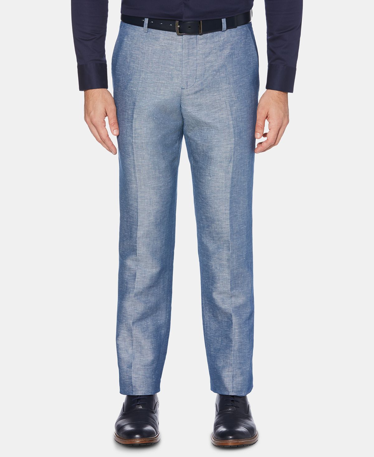 Мужские однотонные классические брюки современного кроя Perry Ellis из льна/хлопка Perry Ellis Portfolio lacoste cotton linen cargo