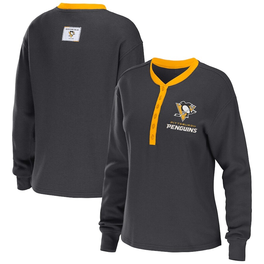 

Футболка с длинным рукавом WEAR by Erin Andrews Pittsburgh Penguins, угольный