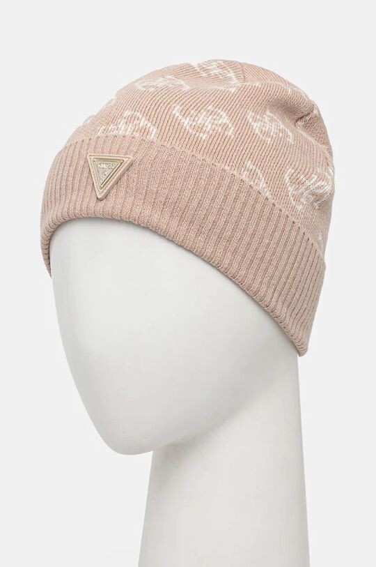 

Шапка из смесовой шерсти Guess, бежевый