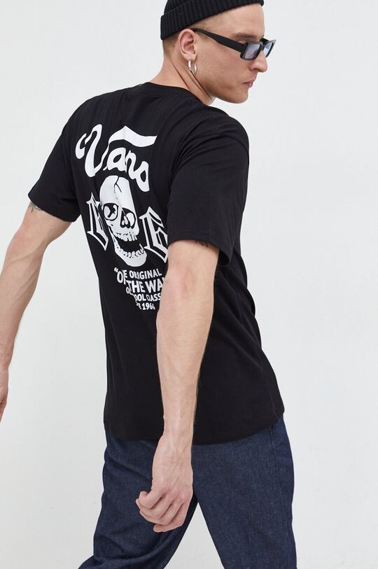 

Хлопковая футболка Vans, черный