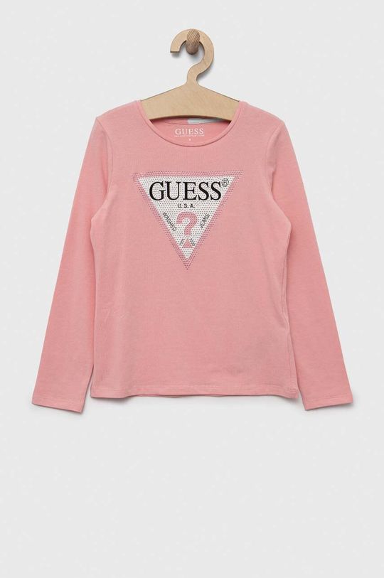 

Лонгслив Guess для детей, розовый