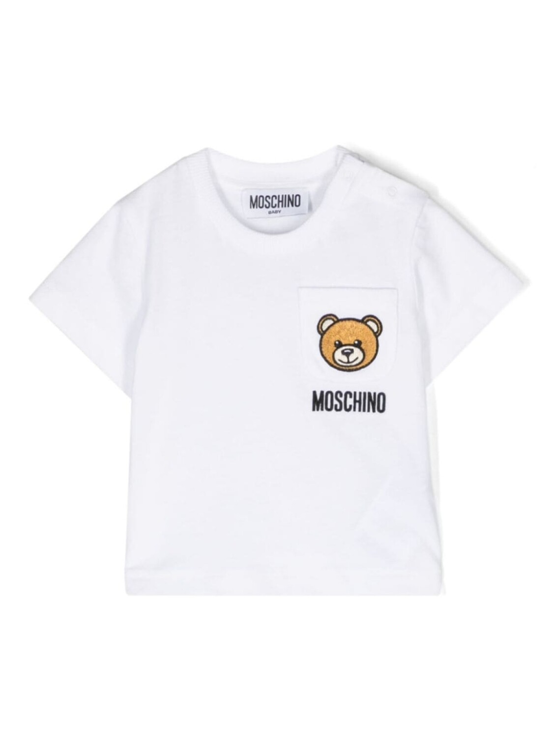 

Moschino Kids футболка с нашивкой Teddy Bear, белый