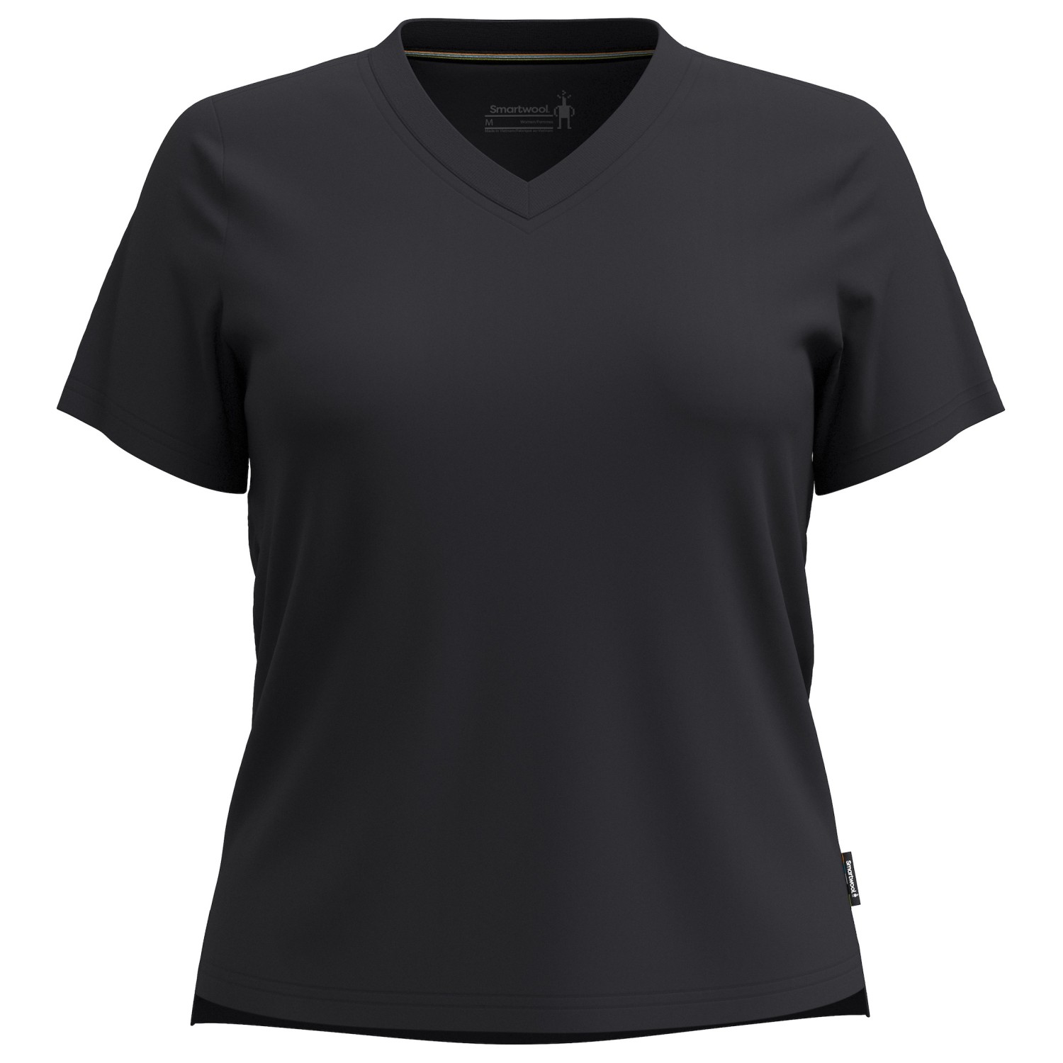 Рубашка из мериноса Smartwool Women's Perfect V Neck Tee, черный