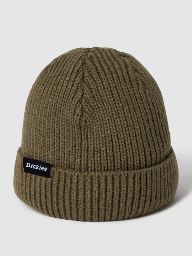 

Шапка с детализацией лейбла, модель "WOODWORTH BEANIE" Dickies, хаки