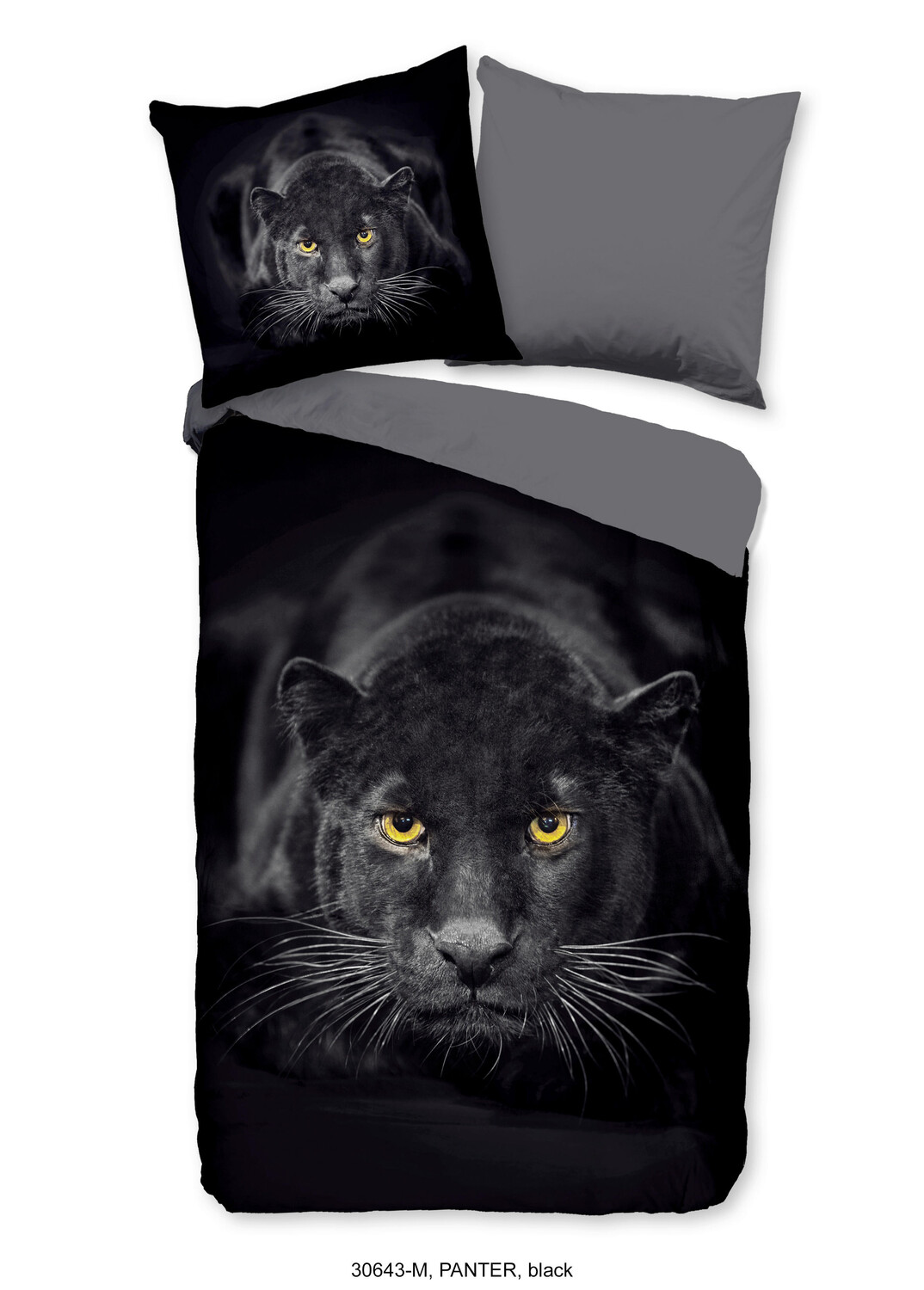 

Двустороннее Постельное белье panter из микрофибры, черный