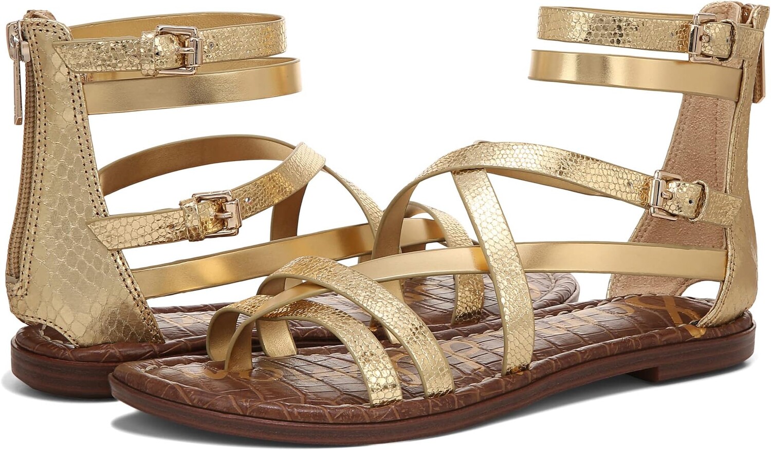 

Сандалии на плоской подошве Gibbs Sam Edelman, цвет Amber Gold