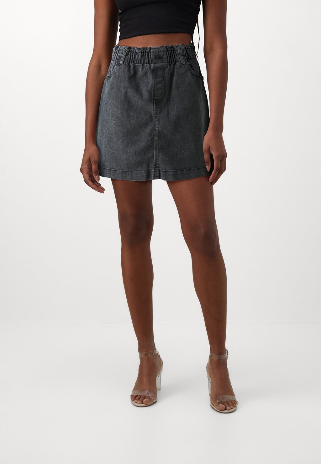 

Юбка А-силуэта VMALMA PAPERBAG SKIRT Vero Moda, цвет dark grey