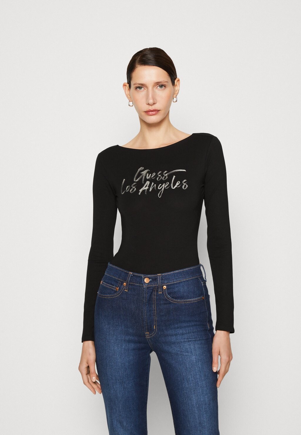

Топ с длинными рукавами Guess, черный