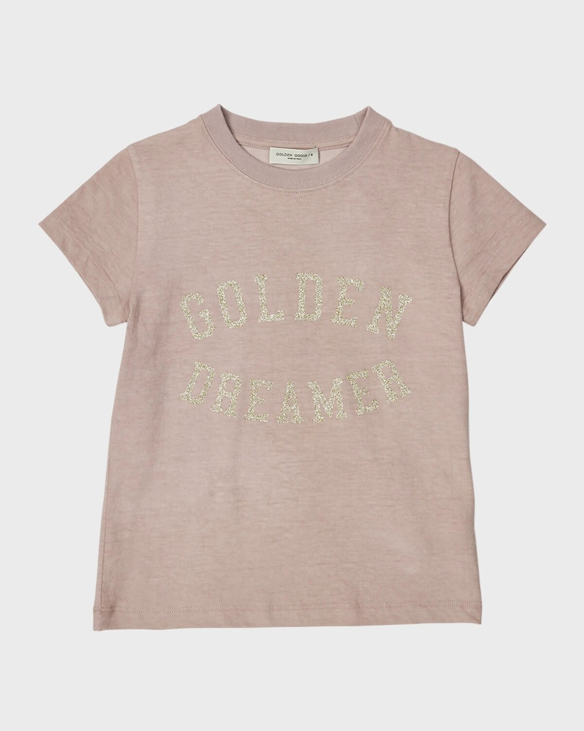 

Футболка с блестящим логотипом Girl's Journey Golden Goose, цвет Shadow Gray 25235