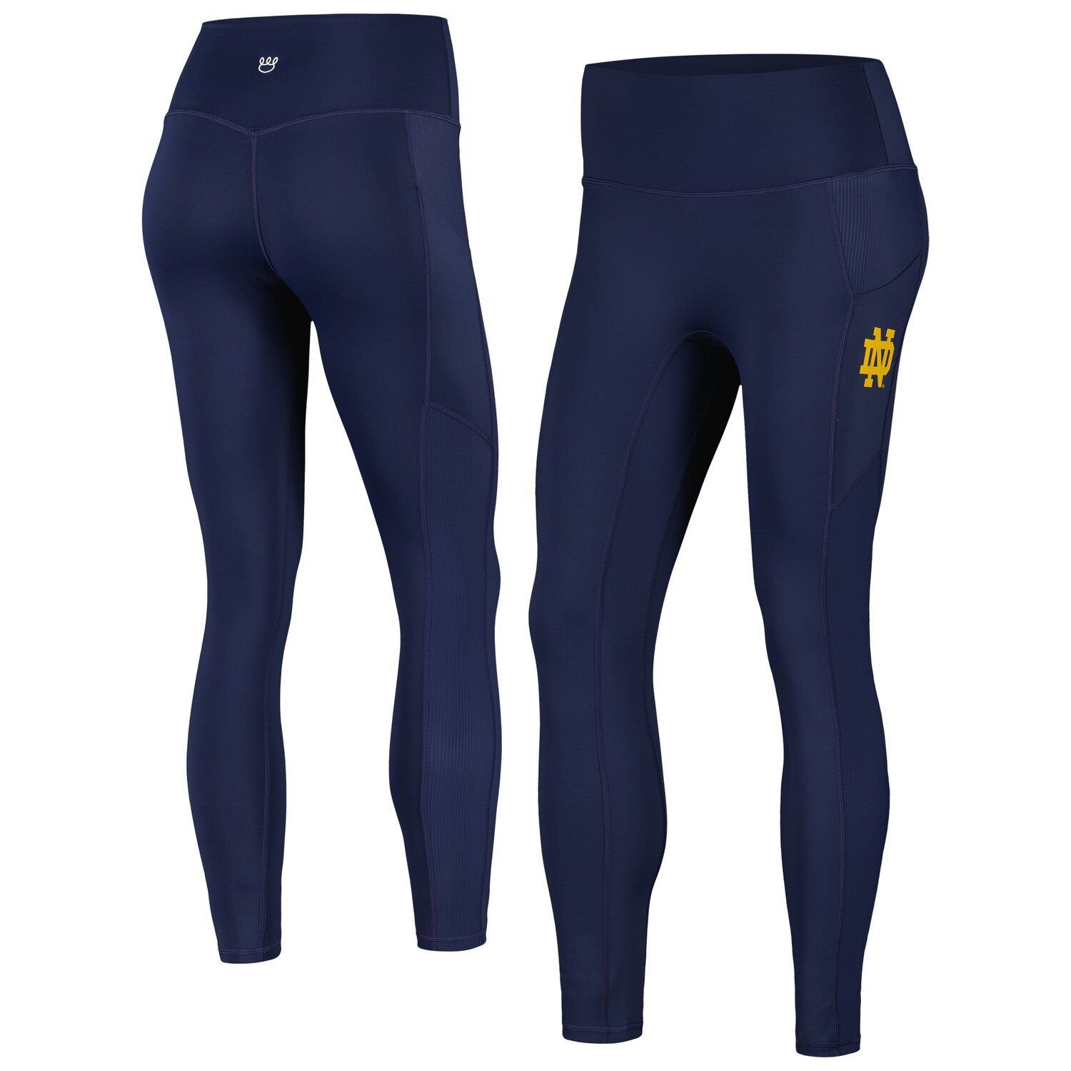 

Женские темно-синие леггинсы iLeggings Notre Dame Fighting Irish 7/8 с карманами в рубчик