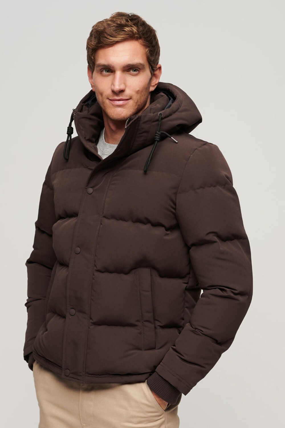 

Пуховик Everest с капюшоном Superdry, коричневый