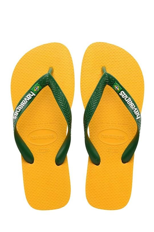 

Детские шлепанцы Havaianas BRASIL LOGO, желтый