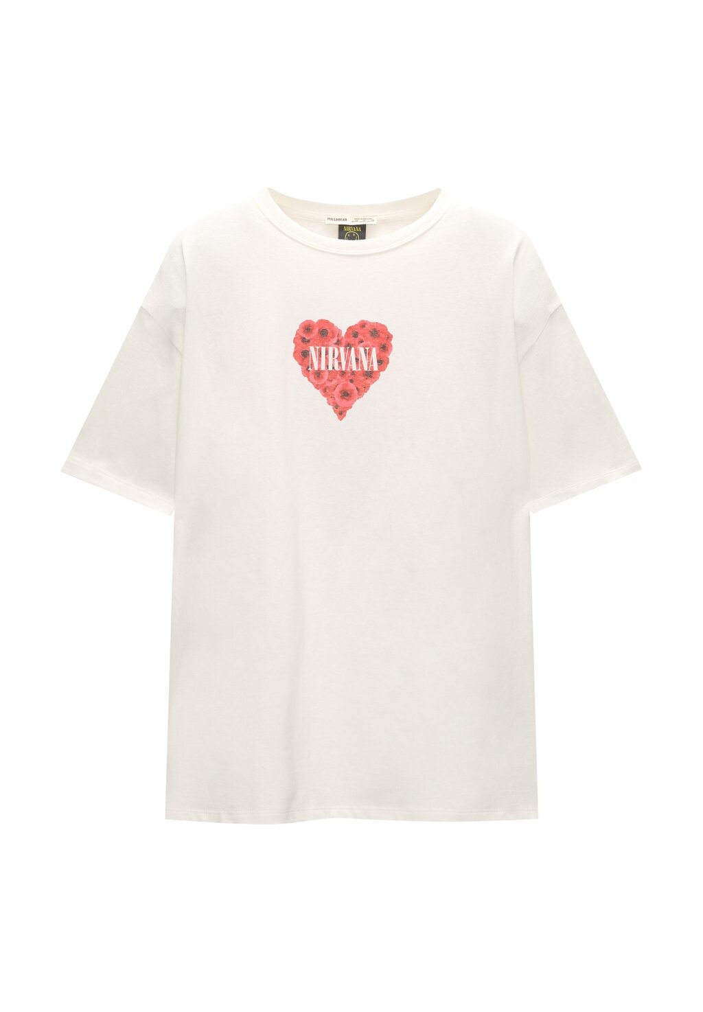 

Футболка с принтом PULL&BEAR, белая
