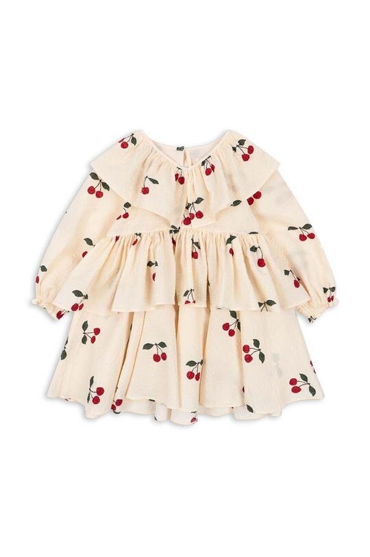 

Детское хлопковое платье LUNELLA DRESS GOTS Konges Sløjd, бежевый