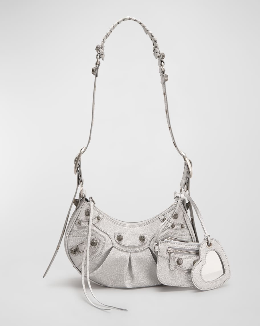 

Блестящая сумка через плечо Le Cagole XS с блестками Balenciaga
