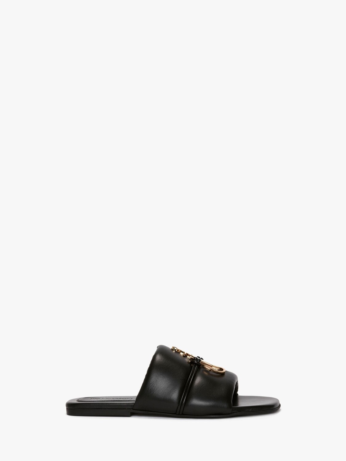 

Кожаные шлепанцы с логотипом JW Anderson, черный