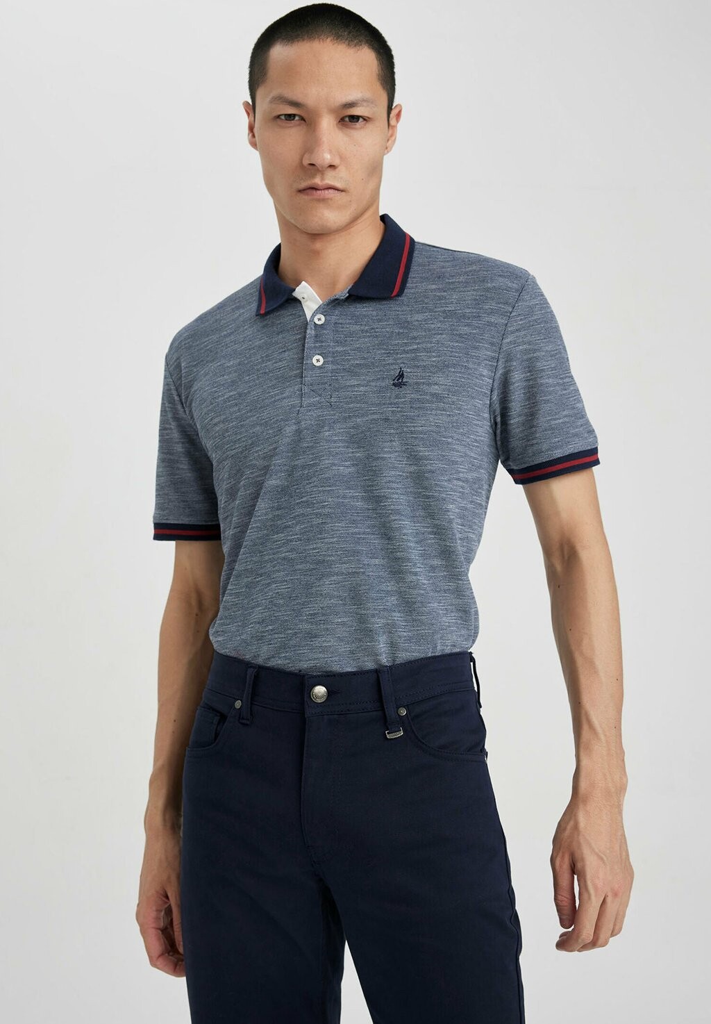 

Рубашка-поло REGULAR FIT DeFacto, цвет navy