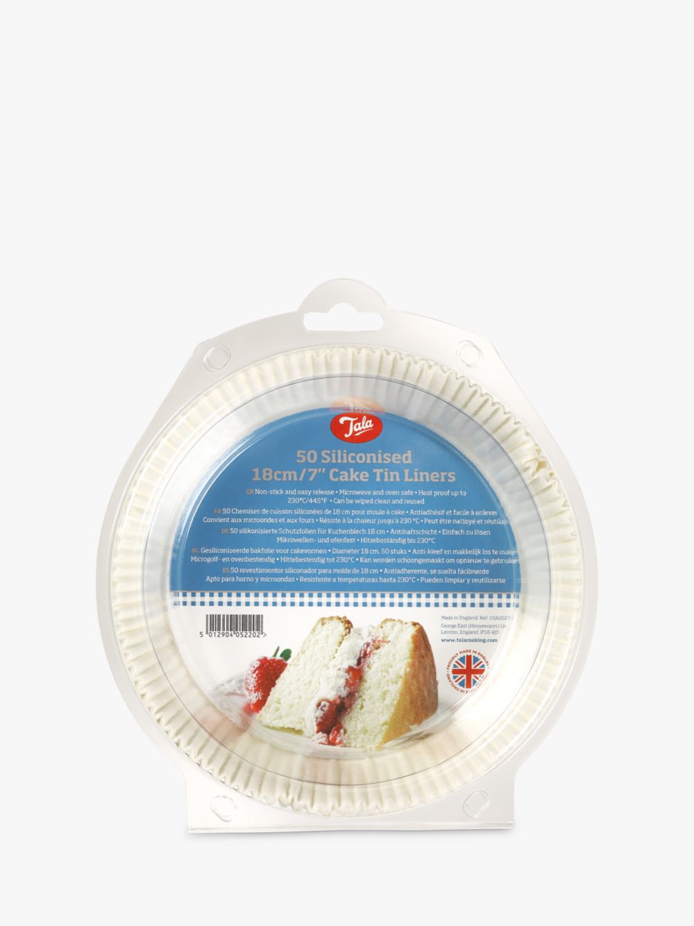 Антипригарные жиронепроницаемые силиконизированные круглые формы для тортов Tala, упаковка из 50 шт., 18 см, белые формы для тортов bundt из силикона 6 шт profissimo