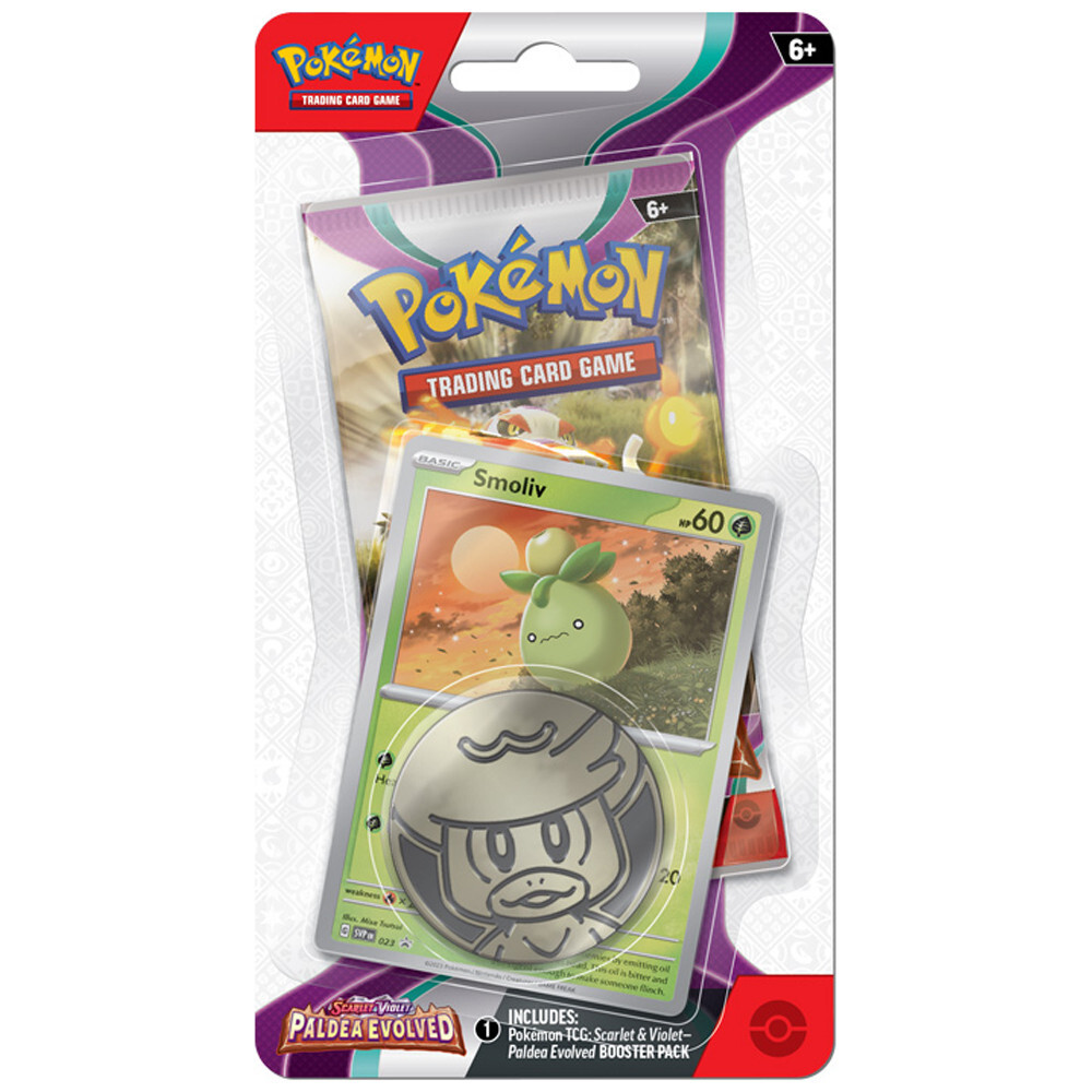 

Карточная игра The Pokemon Company Int'l Pokemon TCG: Scarlet & Violet: Paldea Evolved - Checklane Blister (Smoliv)