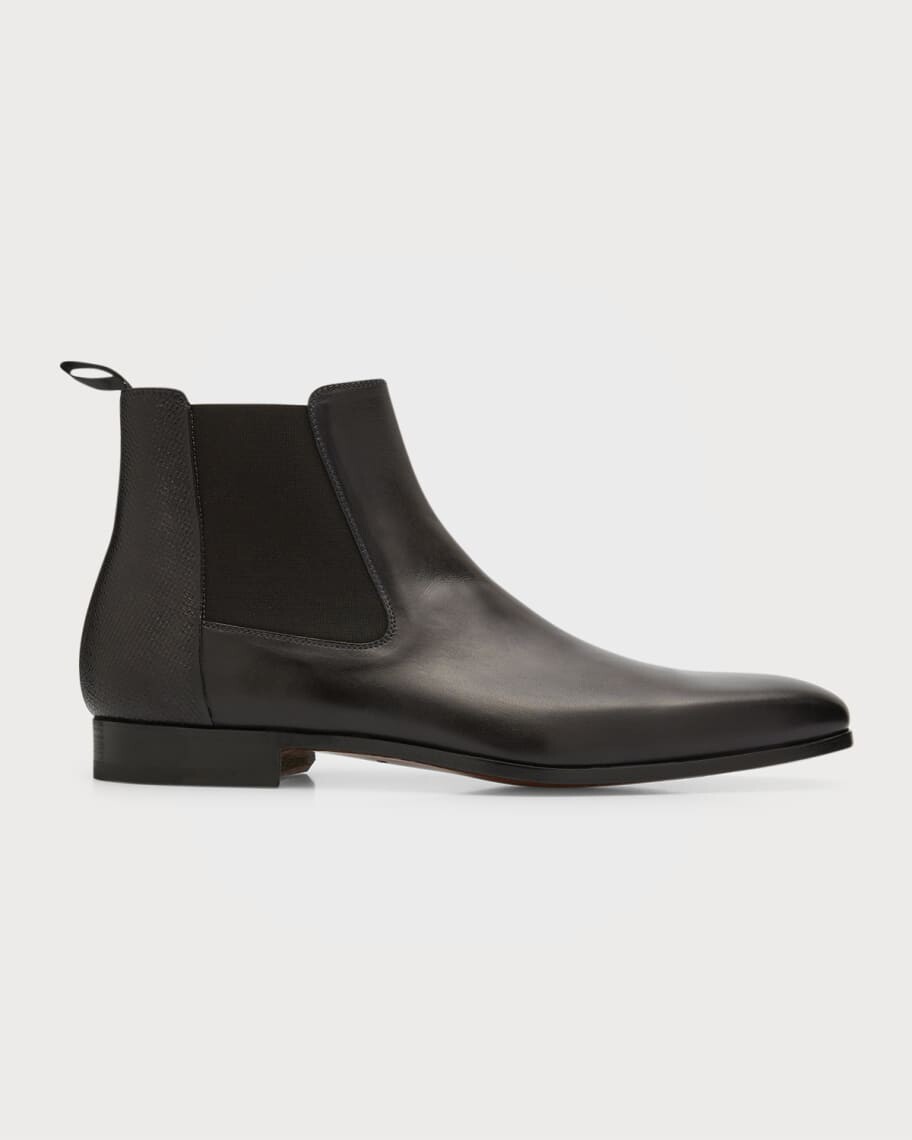 

Мужские кожаные ботинки челси с рельефным каблуком Magnanni