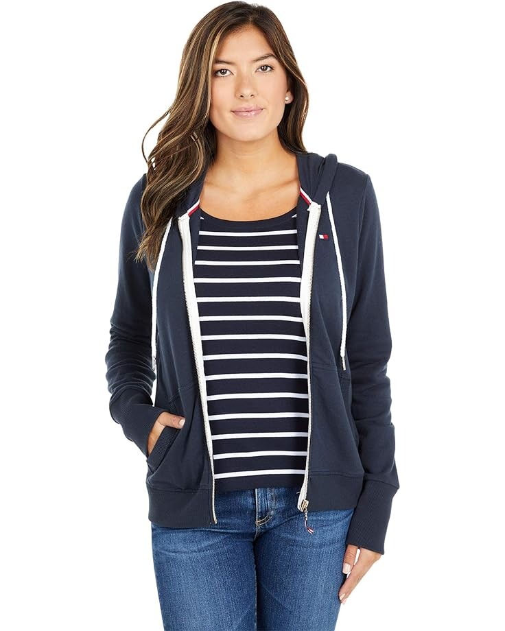 

Худи Tommy Hilfiger Flag Zip, цвет Sky Captain
