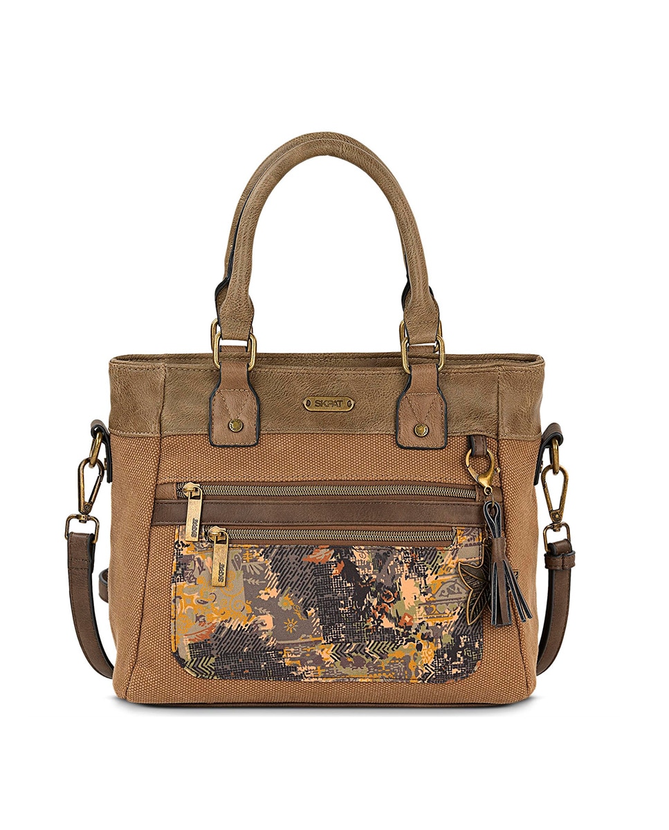 цена Коричневая многопозиционная сумка Florencia на молнии SKPAT, коричневый