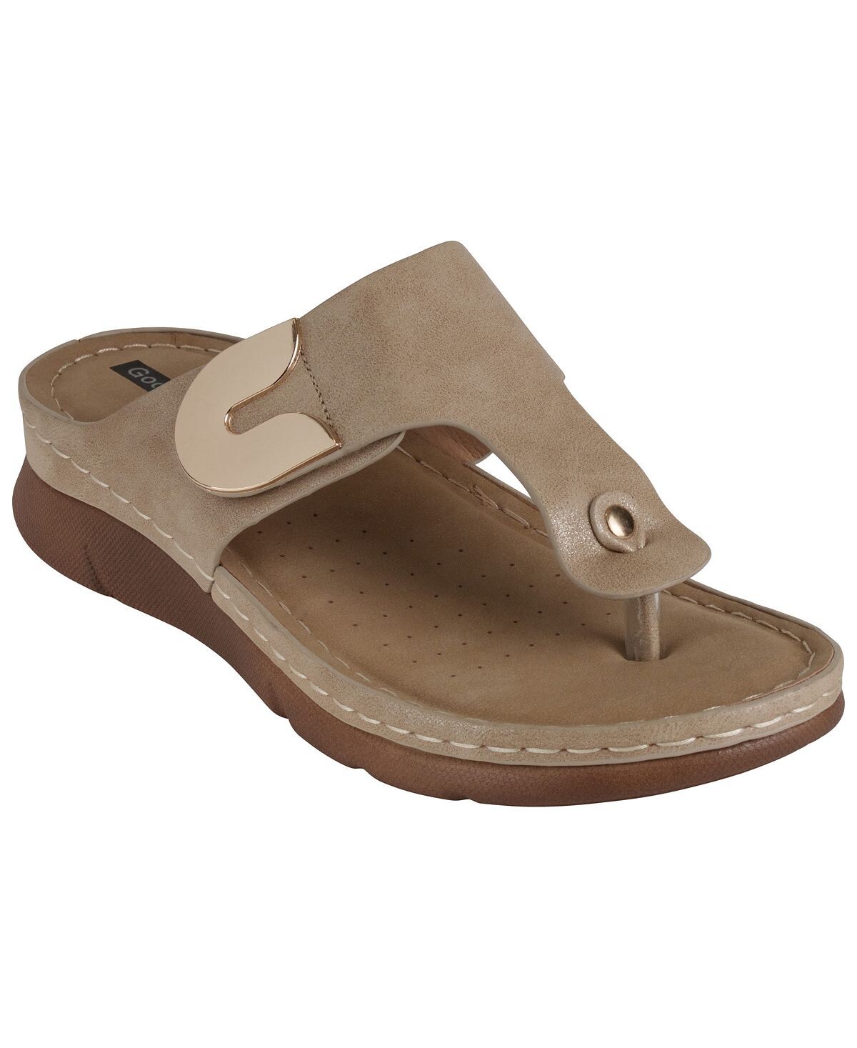 

Женские сандалии на плоской подошве Sam Thong GC Shoes, золотой