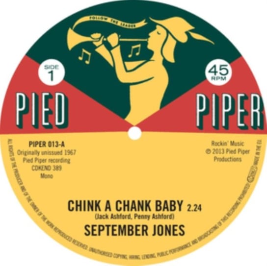 Виниловая пластинка The Pied Piper Players - Chink a Chank Baby/That's What Love Is