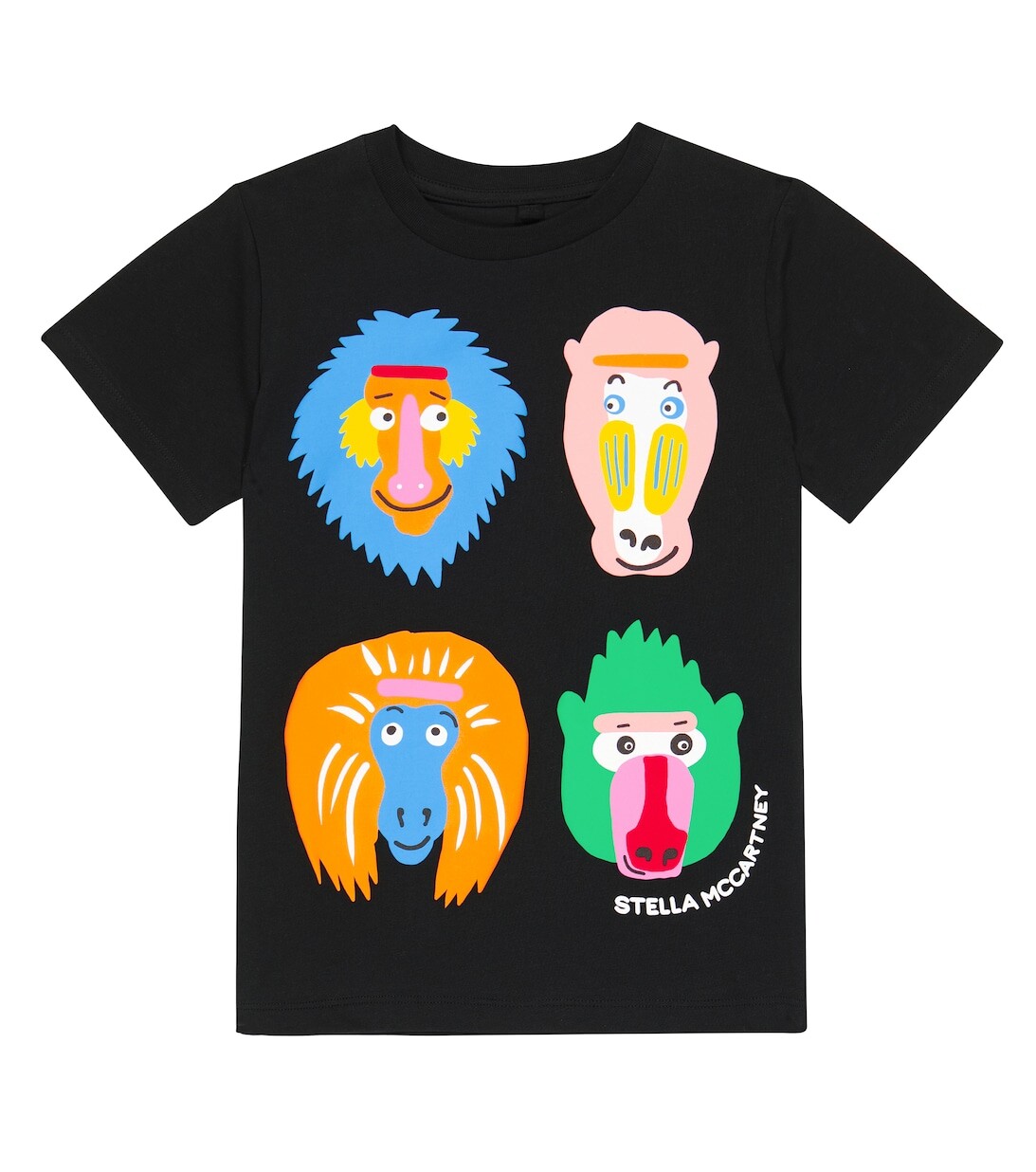 

Футболка из хлопкового джерси с принтом Stella McCartney Kids, черный