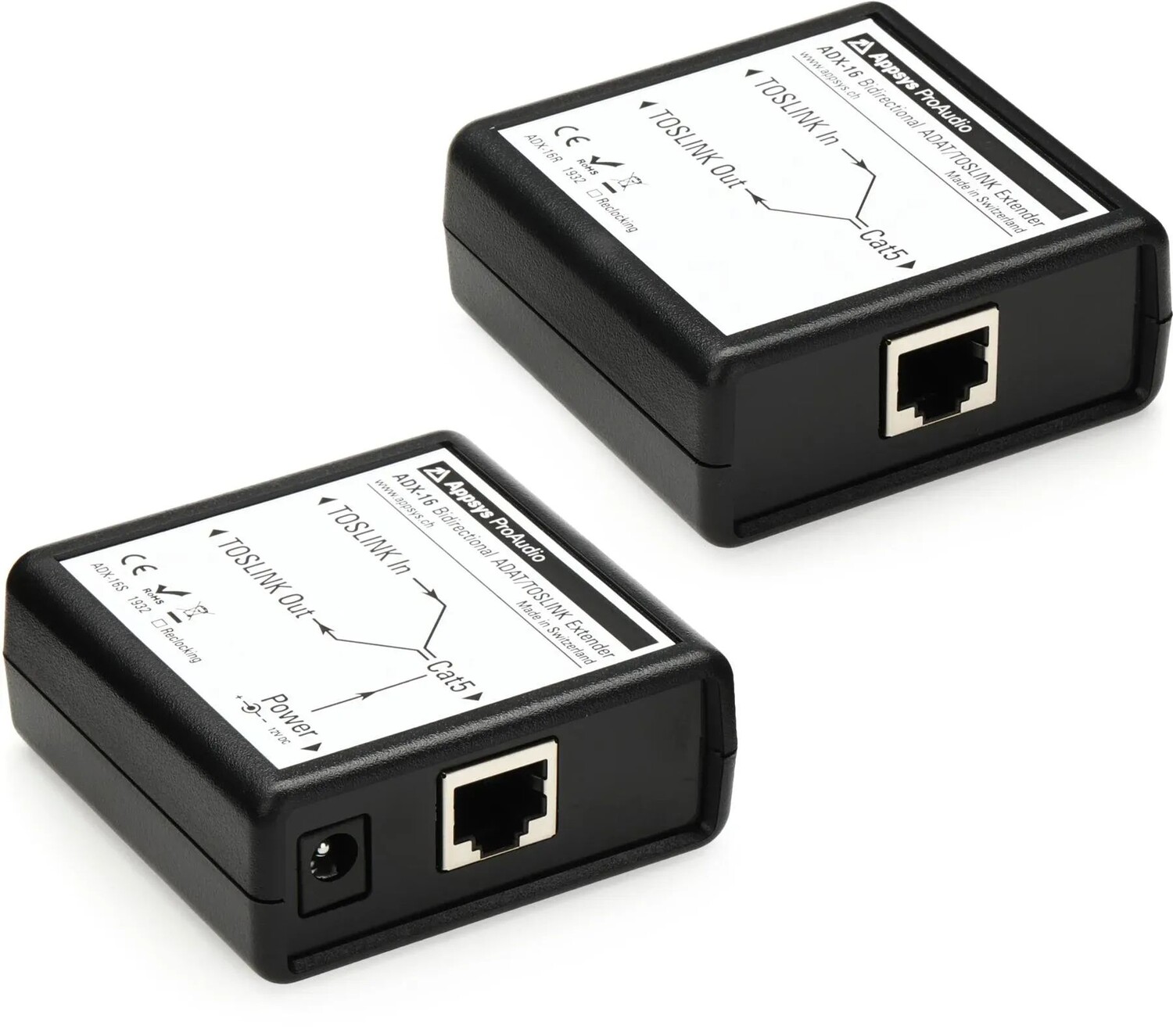 

Комплект Appsys ADX-16 ADAT Cat 5 Extender