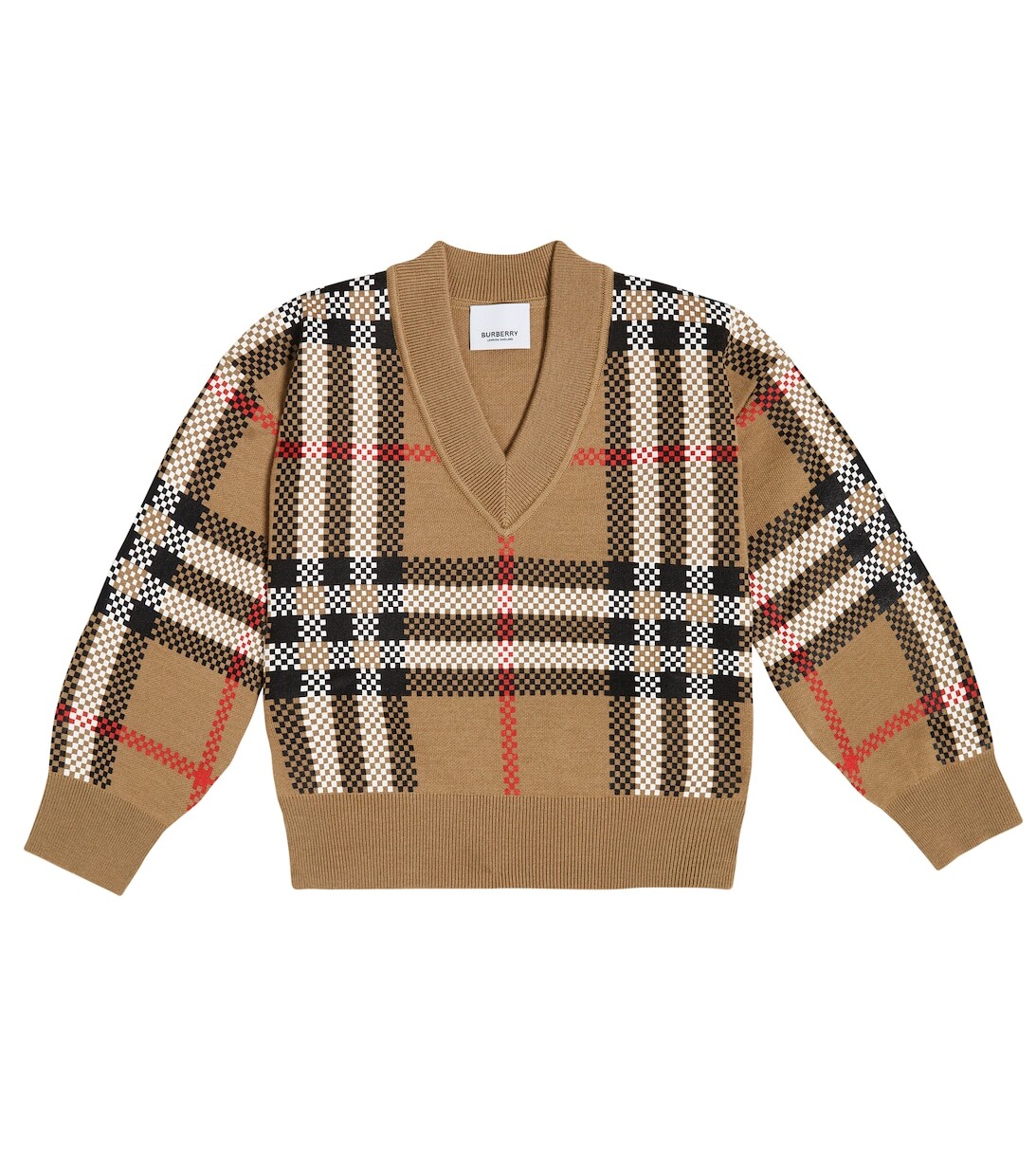 

Клетчатый свитер Holly из смесовой шерсти Burberry, разноцветный