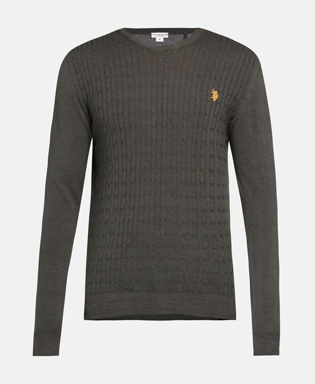 

Джемпер из мериносовой шерсти U.S. Polo Assn., темно-серый