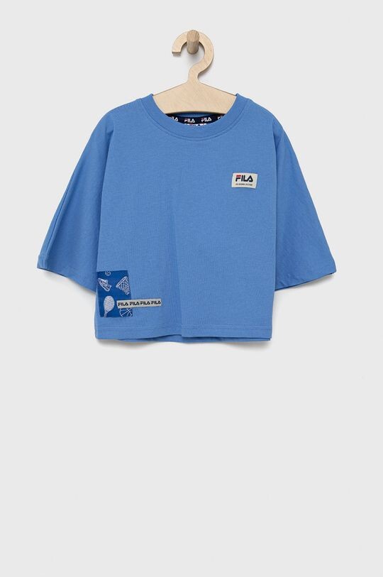 

Детская хлопковая футболка Fila, синий