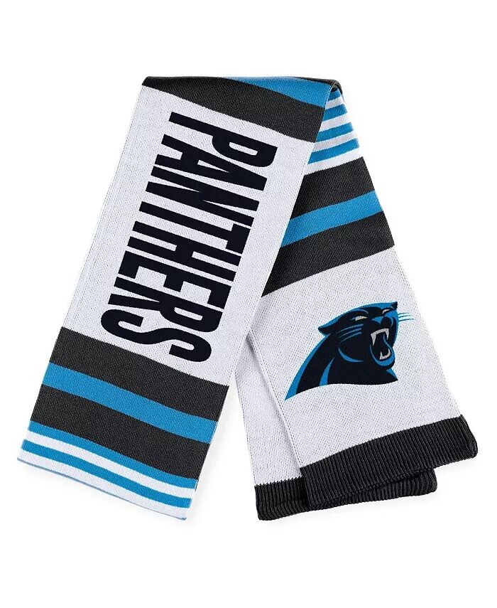 

Женский жаккардовый полосатый шарф Carolina Panthers Wear By Erin Andrews, белый
