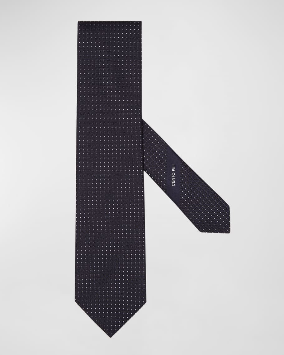 

Мужской шелковый галстук с геометрическим рисунком ZEGNA
