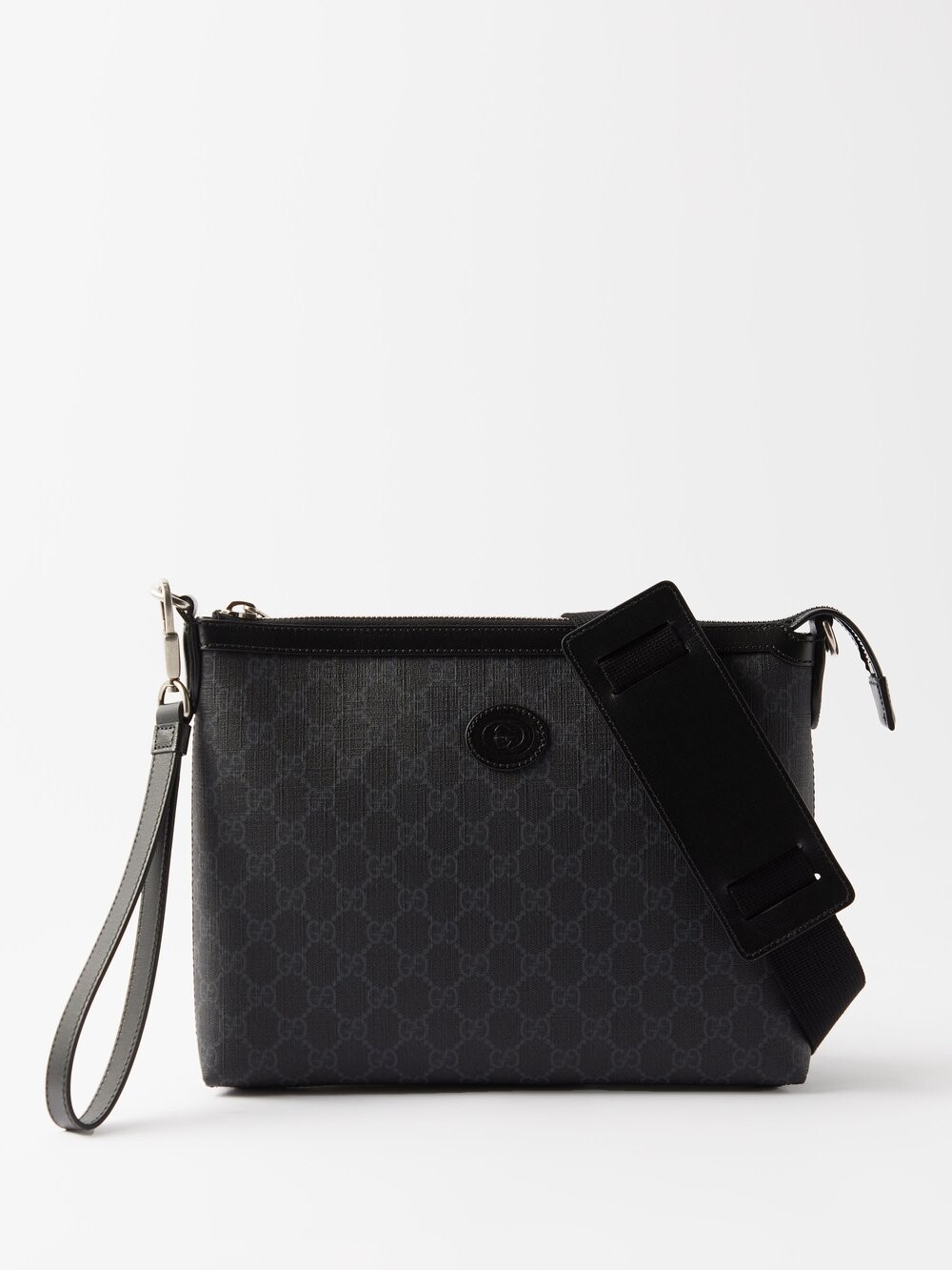 

Холщовая сумка через плечо gg-supreme Gucci, черный