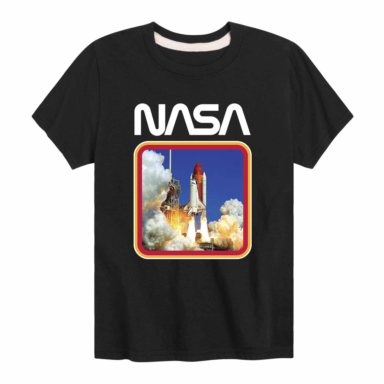 цена Футболка с рисунком запуска космического корабля NASA Retro Shuttle для мальчиков 8–20 лет NASA