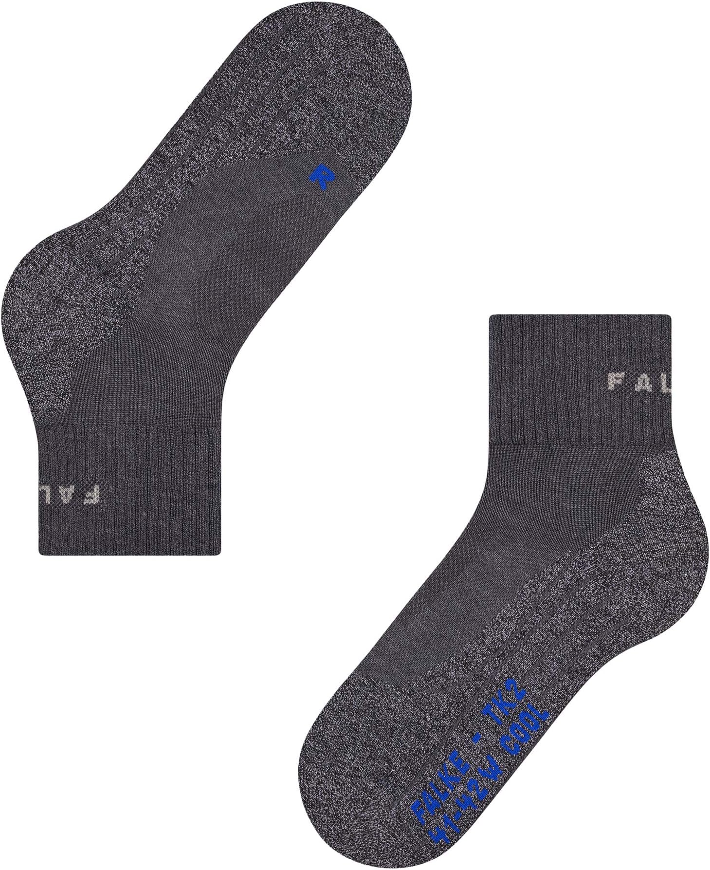 Короткие удобные носки TK2 Falke, цвет Asphalt Melange носки catspads falke цвет asphalt melange