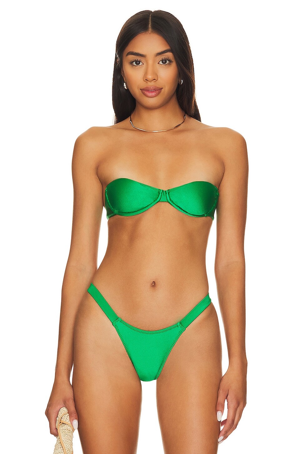 

Топ бикини Melissa Simone Underwire Bandeau, зеленый