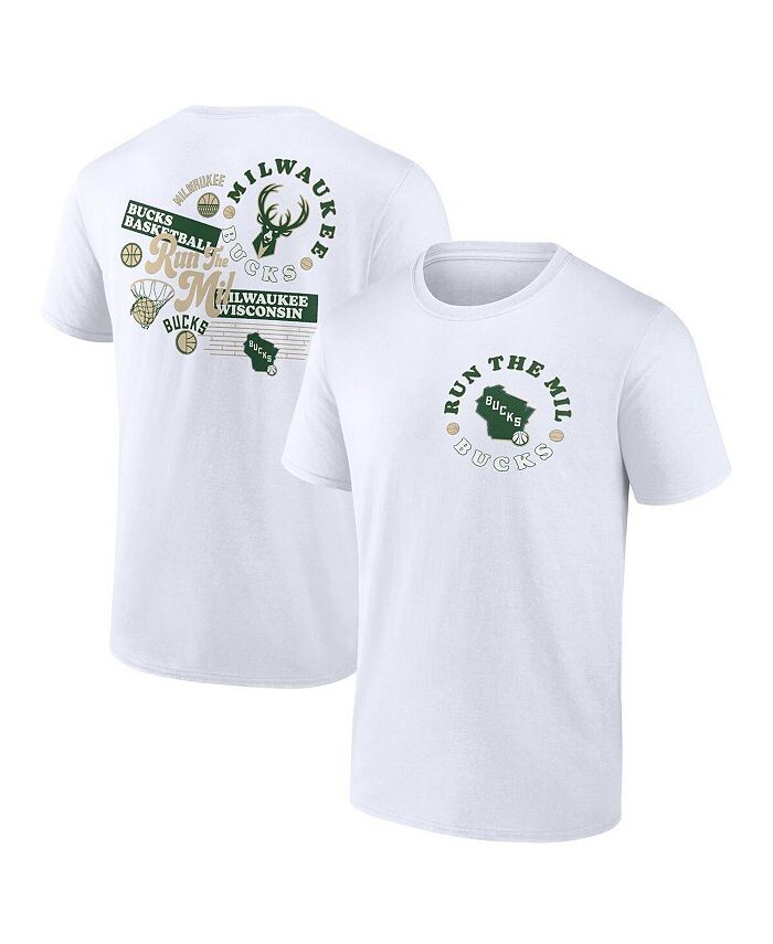 

Мужская белая футболка с логотипом Milwaukee Bucks Street Collective Fanatics, белый