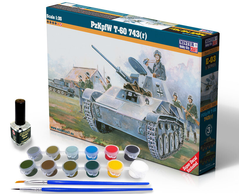 

Mistercraft, PzKpfW 743r Польская танковая эскадрилья 1942 г. 1:35, Модельный комплект, 8+