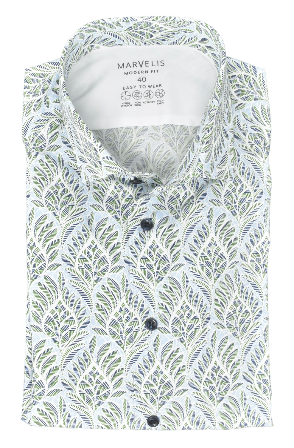

Рубашка MARVELIS Modern Fit Easy To Wear, синий